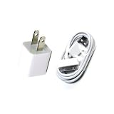 Bluecell White Color 3-Feet Wall AC Charger USB Sync Data Cable for iPhone 4/4S/3GS/iPod