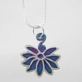 Sterling Silver Lotus Pendant on a 16