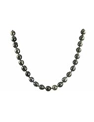 14K White Gold 8-9mm Tahitian Pearl 18" Necklace