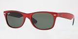 31oVdHLO6hL. SL160  Rayban RB 2132 769 Top Dark Red On Black Sunglasses