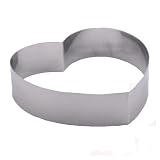 Fat Daddio's Stainless Steel Heart Cake and Pastry Ring, 8.375 Inch x 2 Inch