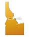 Wallmonkeys Peel and Stick Wall Decals - Idaho (usa) Map Filled with Orange Gradient. - Removable Gr