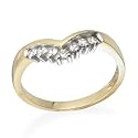 Eighteen Carat Gold Diamond Wishbone Half Eternity Ring
