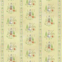 Dollhouse Wallpaper American Colonial Gardens