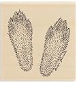 Rabbit Feet House Mouse Wood Mounted Rubber Stamp