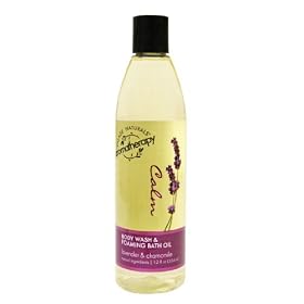 Village Naturals Aromatherapy Calm Lavender and Chamomile Body Wash and Foaming Bath Oil 12 oz.