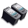Canon PG-40 & Canon CL-41 Compatible Remanufactured 0615B009 Combo Pack - 1 Black & 1 Color Ink Cartridges