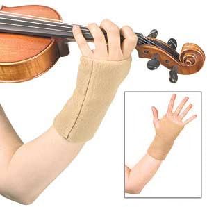 "Wristies" Hand Warming Practice Gloves - Short Length for Large Hands: Beige