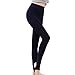 Tengo Women Winter Warm Velvet Stretchy Leggings Pants (One Size, Navy Blue)
