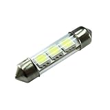 T10×37mm型 HYPER 3chip SMD LED 3連 1個入り ホワイト 枕型ルームランプ[ピカキュウ オリジナル商品]