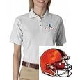 Women's Polo Shirt With Embroidered Image Of: Football Helmet