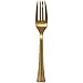 Lillian 96 Plastic Forks Cutlery Bag, Gold