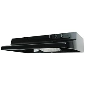 Buy Air King DS1306 Designer Series Under Cabinet Range Hood, 30 Inch Wide, Black by Air King now!