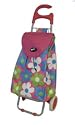 Pink Flower Design "Paris" Shopping Trolley