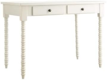 Aiden Writing Desk with Helix Legs Finish: White