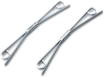 CocoFang 2PCS Silver Polished Collar Bar Collar Pin (silver 2pcs)