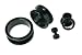 Screw in Black Titanium Plugs 12mm - Sold As A Pair