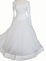 Mon Cheri White Tulle and Satin Wedding Dress Gown 10-12 Bc6