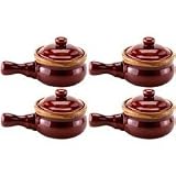 HIC Ceramic Onion-Soup Crock with Lid, Set of 4