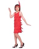Girls Red Flapper Costume