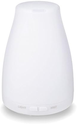 MIROHA100ml Aromatherapy Essential Oil Diffuser Portable Ultrasonic Cool Mist Aroma Humidifier with Color LED Lights Changing and Waterless Auto Shut-off Function for Home Office Bedroom Room