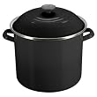 Le Creuset Enamel-on-Steel 6-Quart Covered Stockpot, Black Onyx