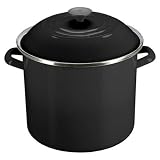 Le Creuset Enamel-on-Steel 6-Quart Covered Stockpot Black Onyx Discount