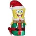 Gemmy 4 Foot Lighted Airblown Inflatable Spongebob Squarepants with Santa Hat