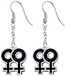 Lesbian Symbol Pewter Earrings