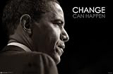 Barack Obama (Change Can Happen) Art Poster Print - 24" X 36"