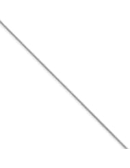 .8mm, 14 Karat White Gold, Round Snake Chain - 9 inch