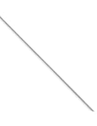 .8mm, 14 Karat White Gold, Round Snake Chain - 20 inch