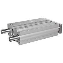 SMC MGP Series Aluminum Air Cylinder with Guide Rod Plate, Slide Bearing, Compact, Double Acting, Switch Ready, Cushioned