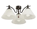 Emerson LK37BS Three-Light Banker Light Fixture, Three 9-Watt Medium Base Compact Fluorescent Bulbs, 14-Inch Wide, 7.5-Inch High, Brushed Steel