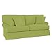 Davenport Sofa Slipcover - Ballard Essential Fabrics Velvet Apple- Ballard Designs