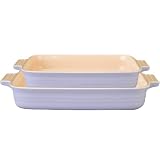 Le Creuset Lilac Stoneware Rectangular Dish with Bonus Piece