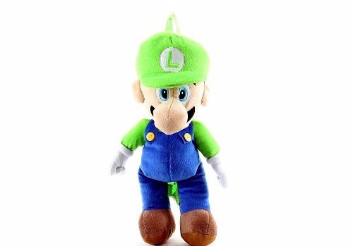 Nintendo Mario Bros. Luigi Large Plush Backpack 18 inches - Plush Doll with double straps on the back