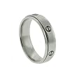 316L Stainless Steel spinner ring with matte finish and laser cut design - Width: 5mm (Sizes 9-13)stone - Width: 7mm (Sizes 8-12)