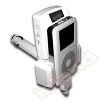 KMS DIRECT High Technology 5-in-1 White Charger/Holder/Fm Transmitter/LCD/Audio for  3.5 mm/Usb Charger