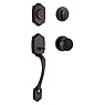 Kwikset Belleview Single Cylinder Handleset w/Cove Knob featuring SmartKey&reg; in Venetian Bronze