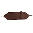 Handmade Elegant Tassled Table Runner In Dark Brown Cotton