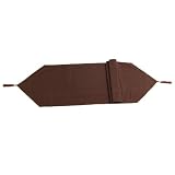 EXP Handmade Elegant Tassled Table Runner In Dark Brown Cotton
