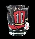 Blazing Boots Design - Hand Painted - Collectible Shot Glass - 2 oz.