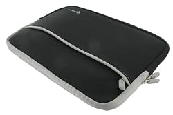 rooCASE HP Mini 311-1000NR 11.6-Inch Netbook Sleeve Case - (Invisible Zipper Dual-Pocket Black)