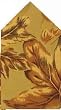 Durable Hand Woven 100% Cotton Silk Screen Gold Autumn Leaf Print Napkins 22x22 Inches Set of Six