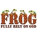 Frog Fully Rely On God Adult T-Shirt