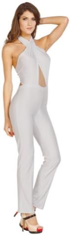YYZ Womens Sleeveless Halter Polyester Spandex Two-piece Set Jumpsuits-apparel, White, 10P