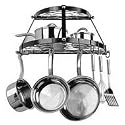 Range Kleen 2 Shelf Wall Mount Black Pot Rack