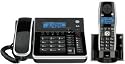 GE DECT 6.0 Black Corded/Cordless Single Handset Phone with Caller ID and Digital Answering System (28871FE2)