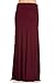 Frumos Womens Solid Flared Modal Maxi Skirts